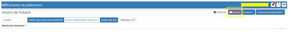 boto e-licita des de la Plataforma de Serveis de Contractació Pública